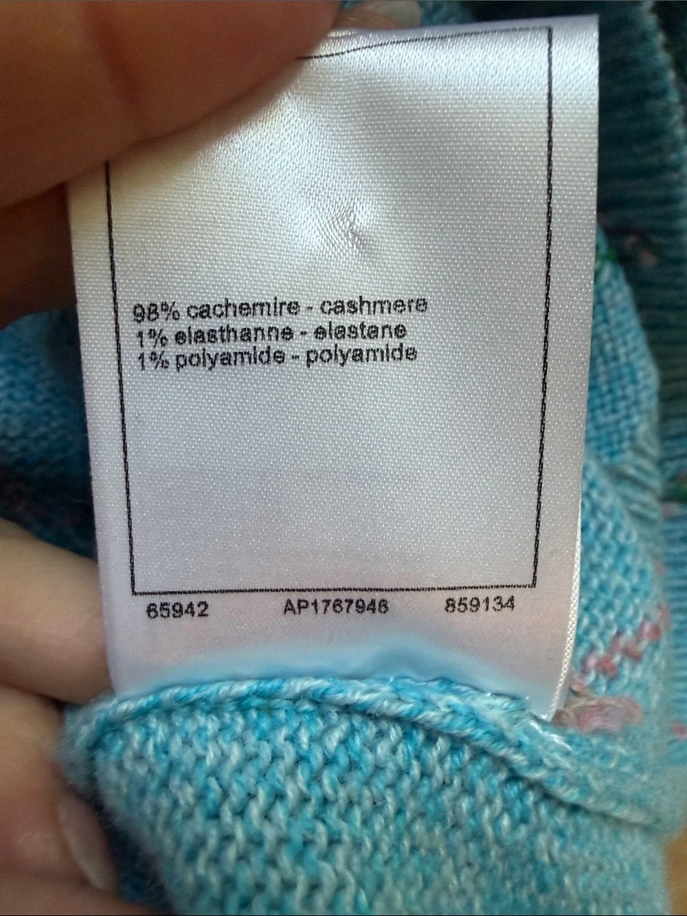 Chanel Cashmere CC Logo Cardigan Sweater